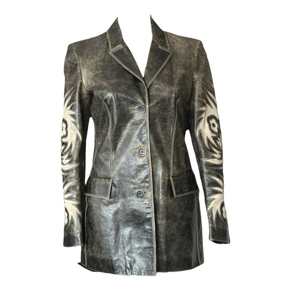 Never Worn Roberto Cavalli Artisan Leather Jacket - Picture 1 of 11